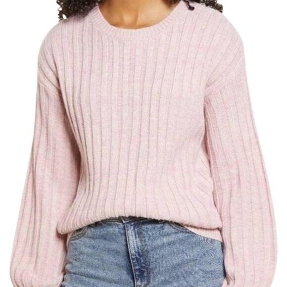 Blank NYC Ribbed Pullover Sweater Pink Lilac - Picture 1 of 10